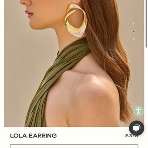 Cult Gaia Gold Sculptural Hoop Earrings